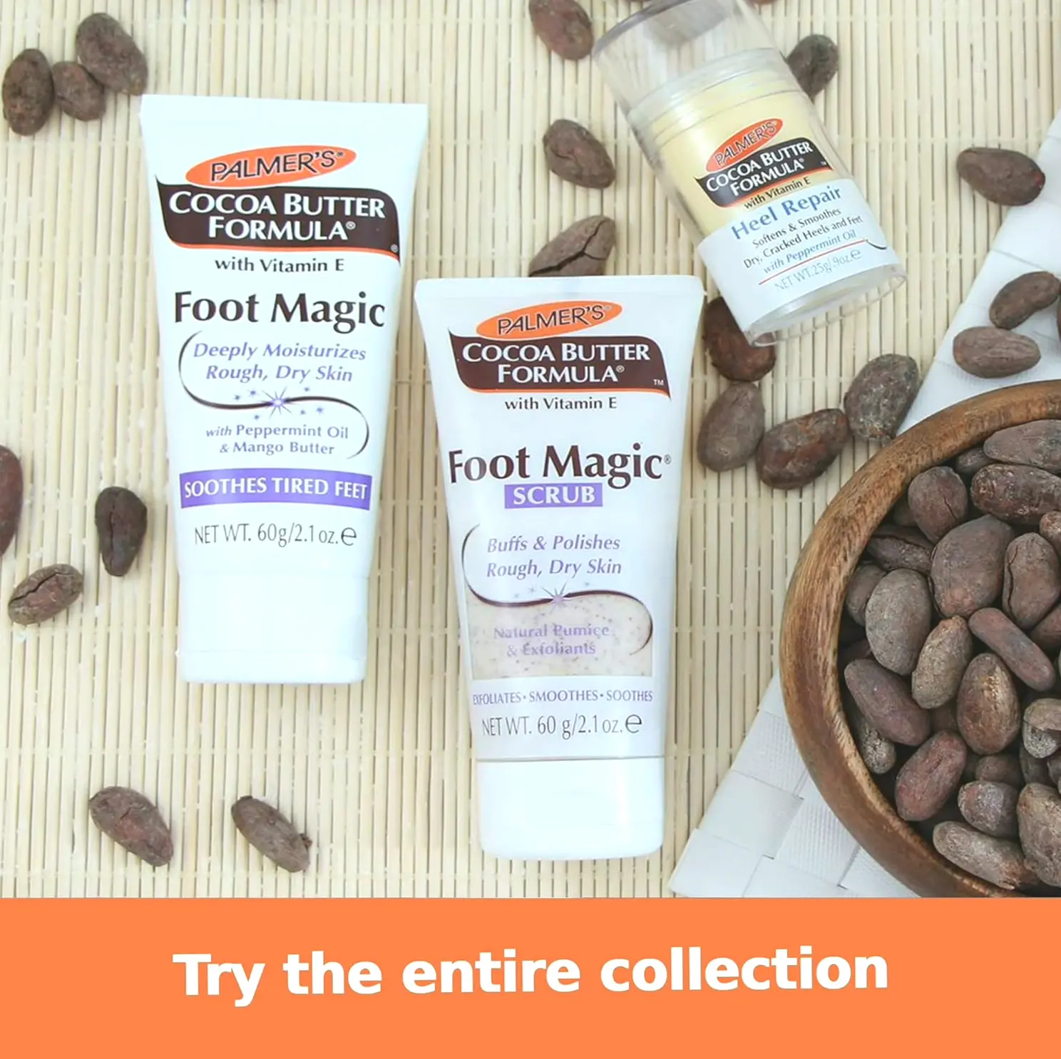 Palmer's Brand Cocoa Butter Foot Care Scrub with Vitamin E for Cracked Feet