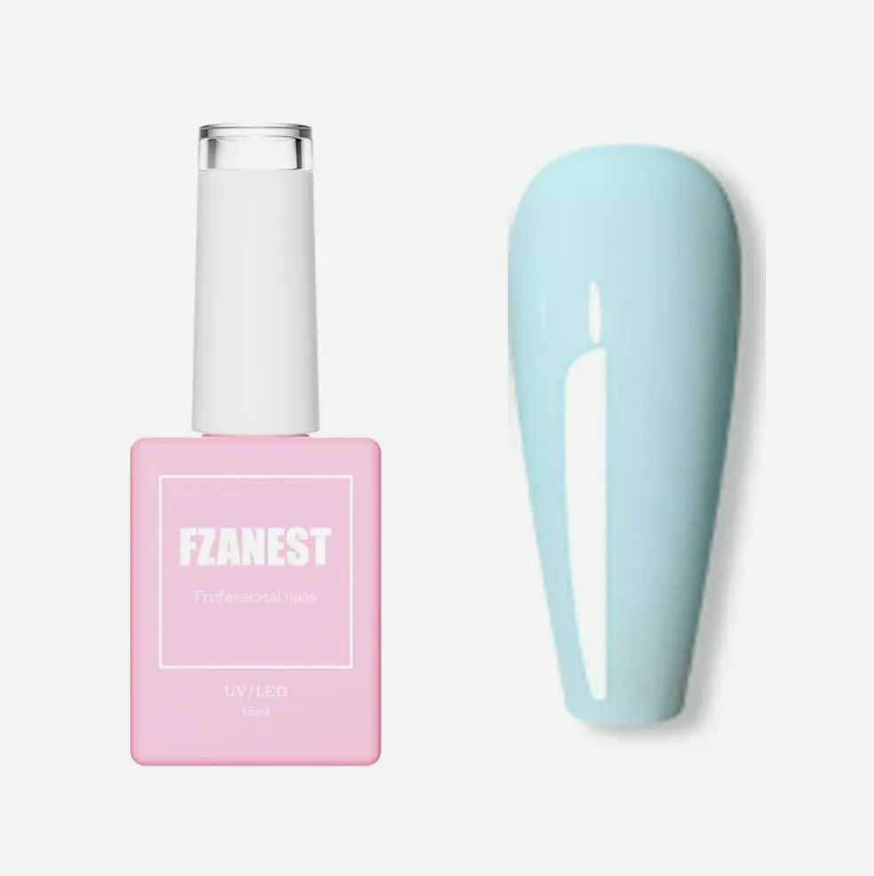 FZANEST's Baby Blue Polish Nail Lacquer for Warm Season