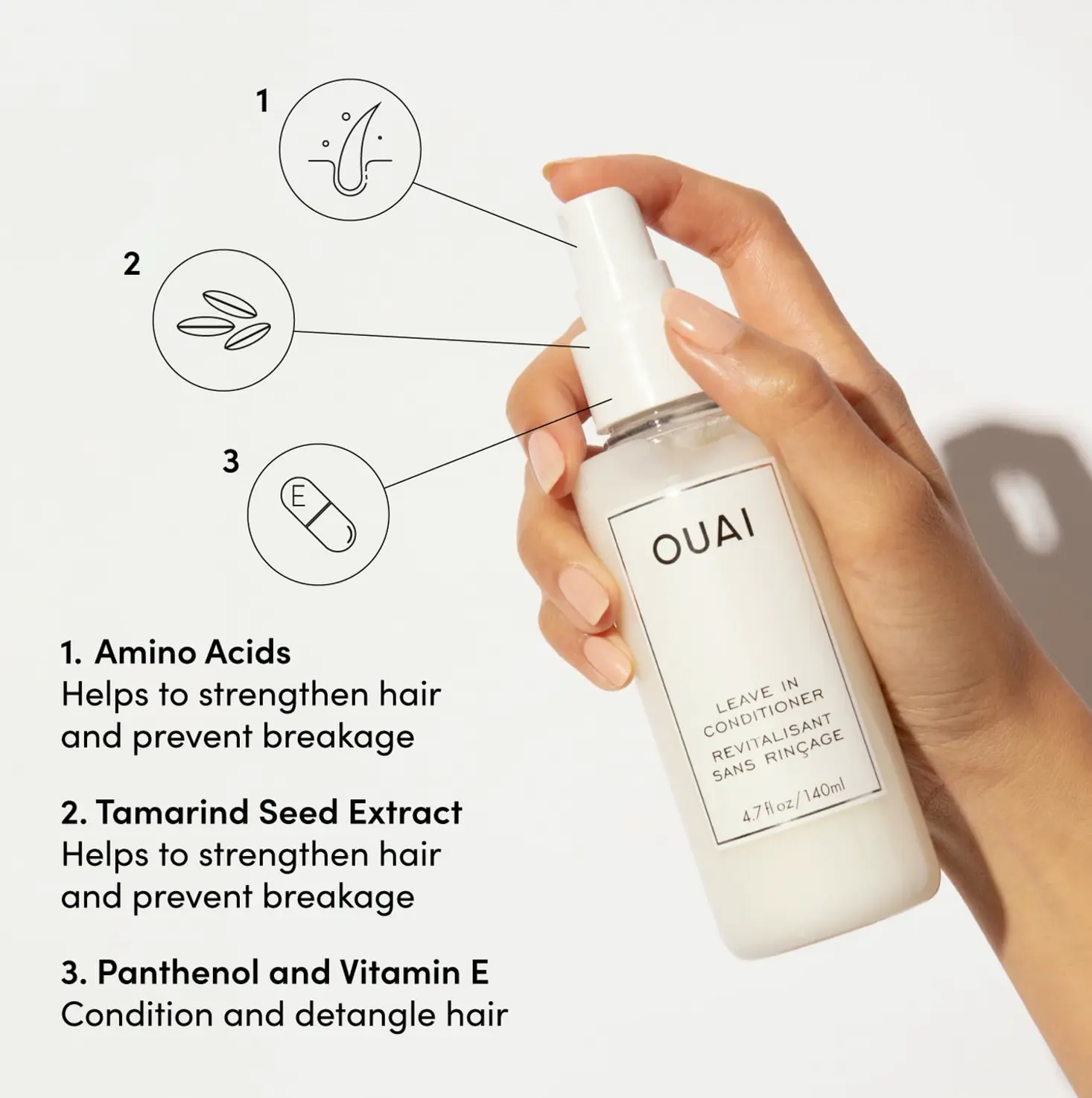 OUAI's Leave In Spray: Protect & Shine (4.7 oz)