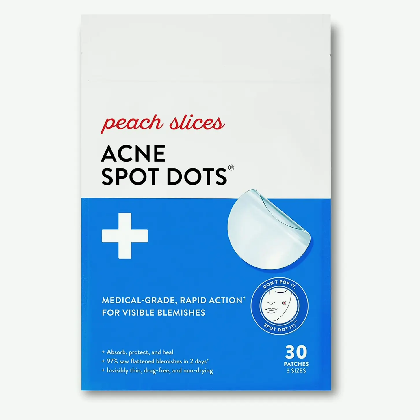 Peach Slices Acne Spot Dots: Hydrocolloid Pimple Stickers (Vegan)