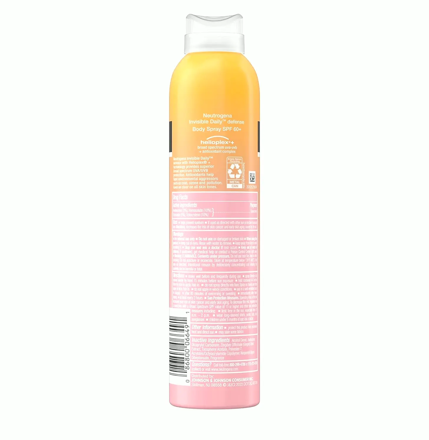 Dermacare Broad Spectrum SPF 60+ Sunscreen Spray, Body Protection, 5.0 oz