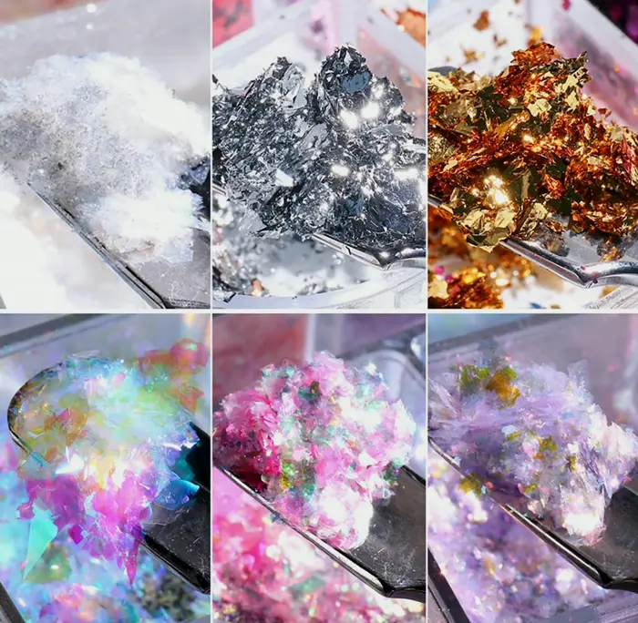 Holographic Aurora Nail Glitters for Decoration