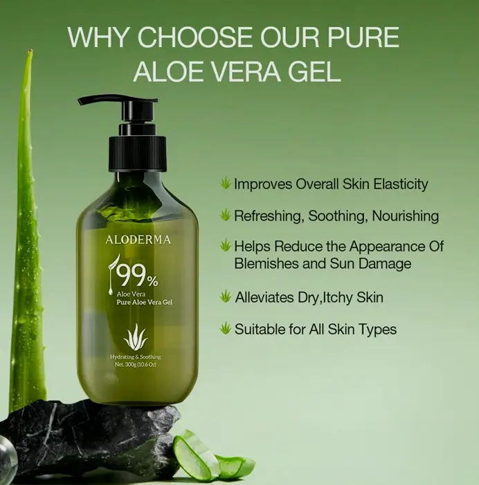 Organic Aloe Vera Gel, Fast Processing, 10.6oz