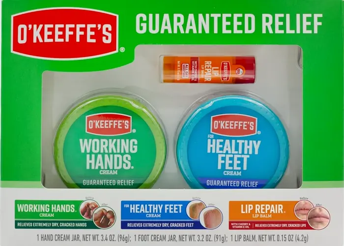 O'Keef's Gift set: Lip Repair, Working Hands & Healthy Feet