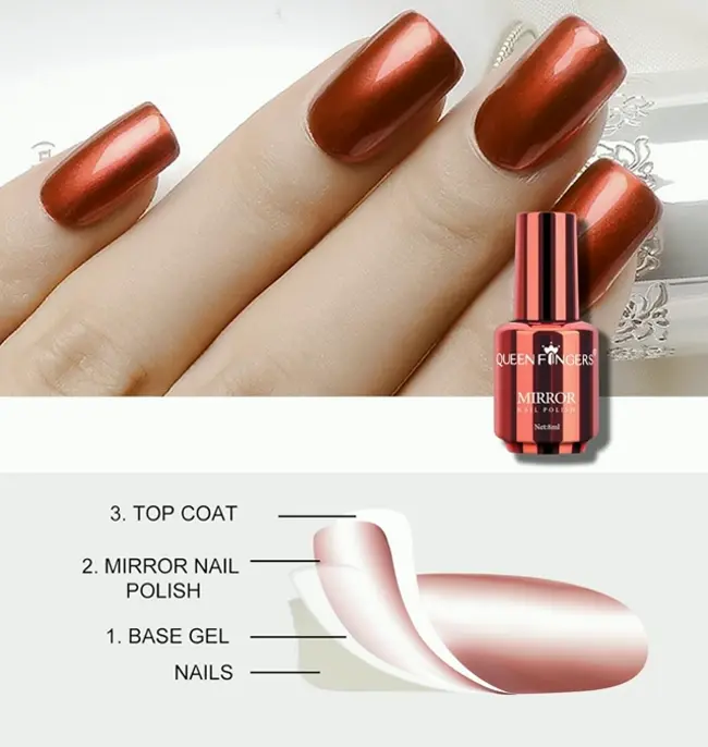 Ownest 12 Colors Mirror Nail Polish Set, Long Lasting Glossy Manicure