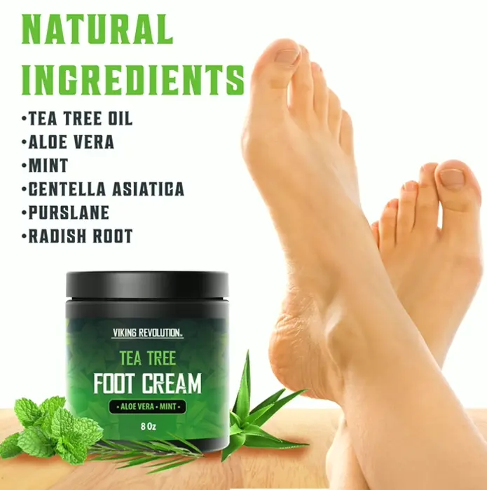 Tea Tree Feet Cream for Dry Heels with Mint (8oz)
