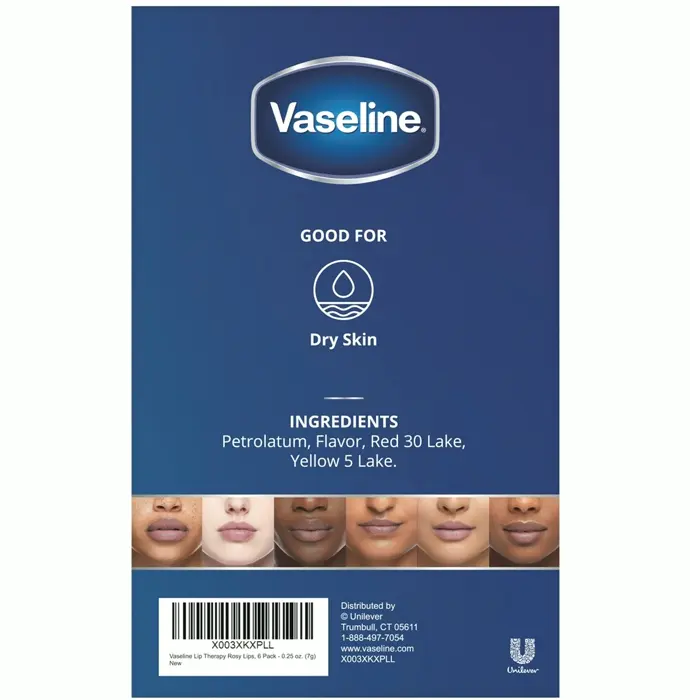 Vaseline Lip Treatment Rosy Pout Mini (Pack of 6)