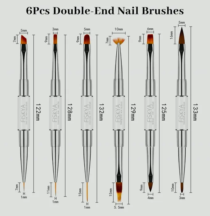 Art Brushes Set Dual-end Acrylic Brushes