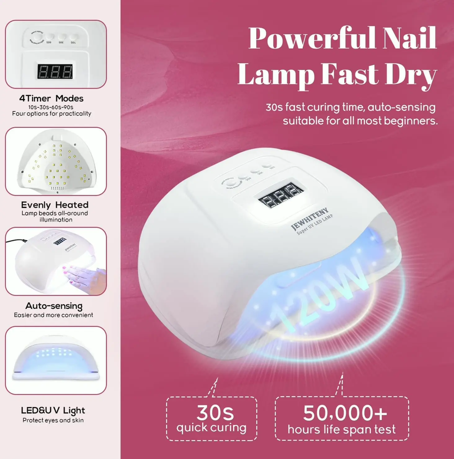 43PCS Gel Nail Kit with 120W UV LED Lamp