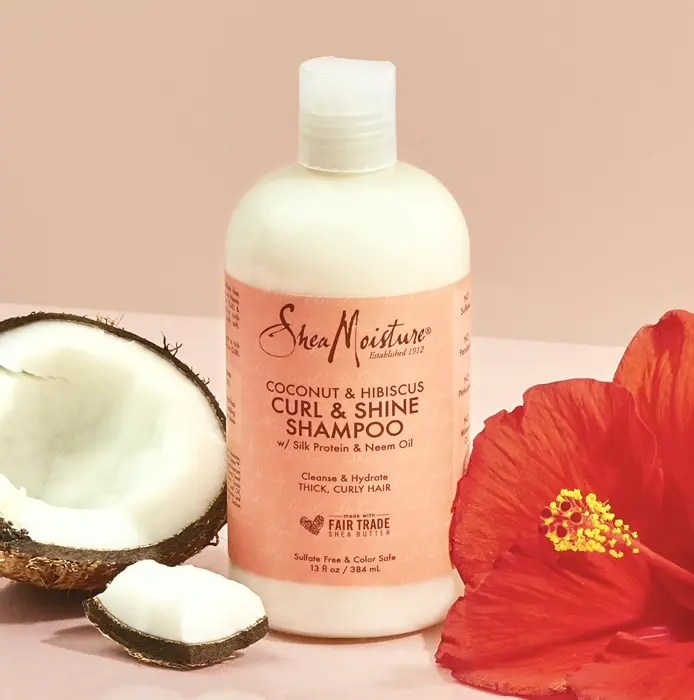 SheaMoisture Curl and Shine Coconut Shampoo 13 ounces Paraben Free Shampoo