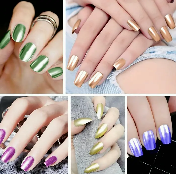 Ownest 12 Colors Mirror Nail Polish Set, Long Lasting Glossy Manicure