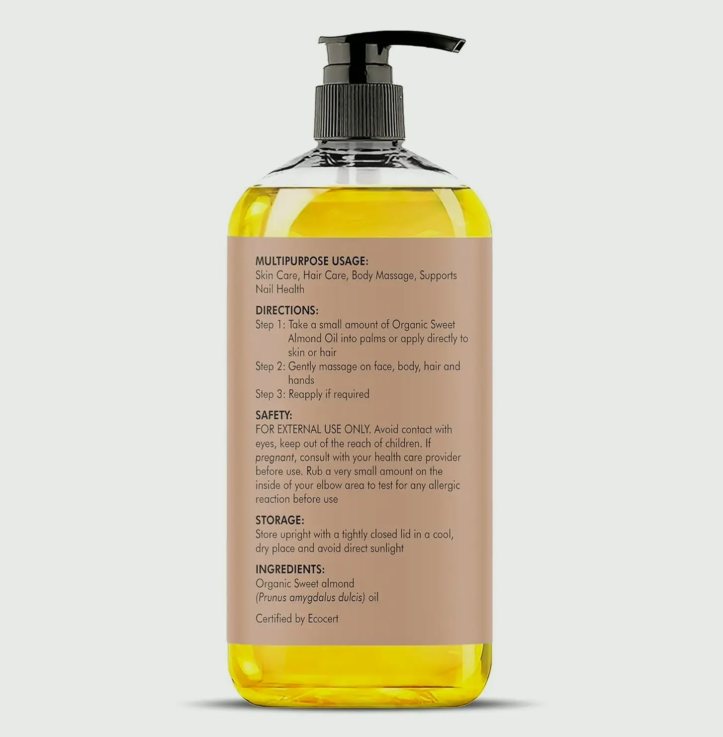 PURE Natural Sweet Nut Oil 8 oz