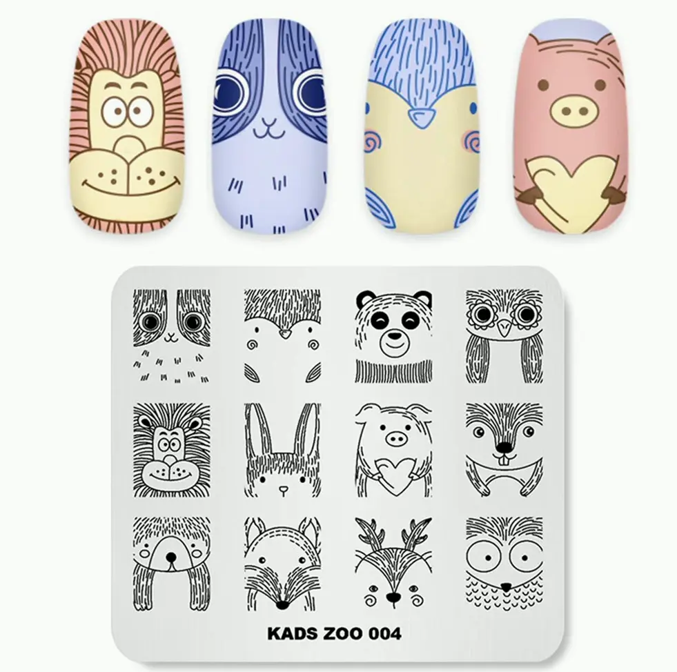 Adorable Creature Collection Nail Art Plate DIY Tool