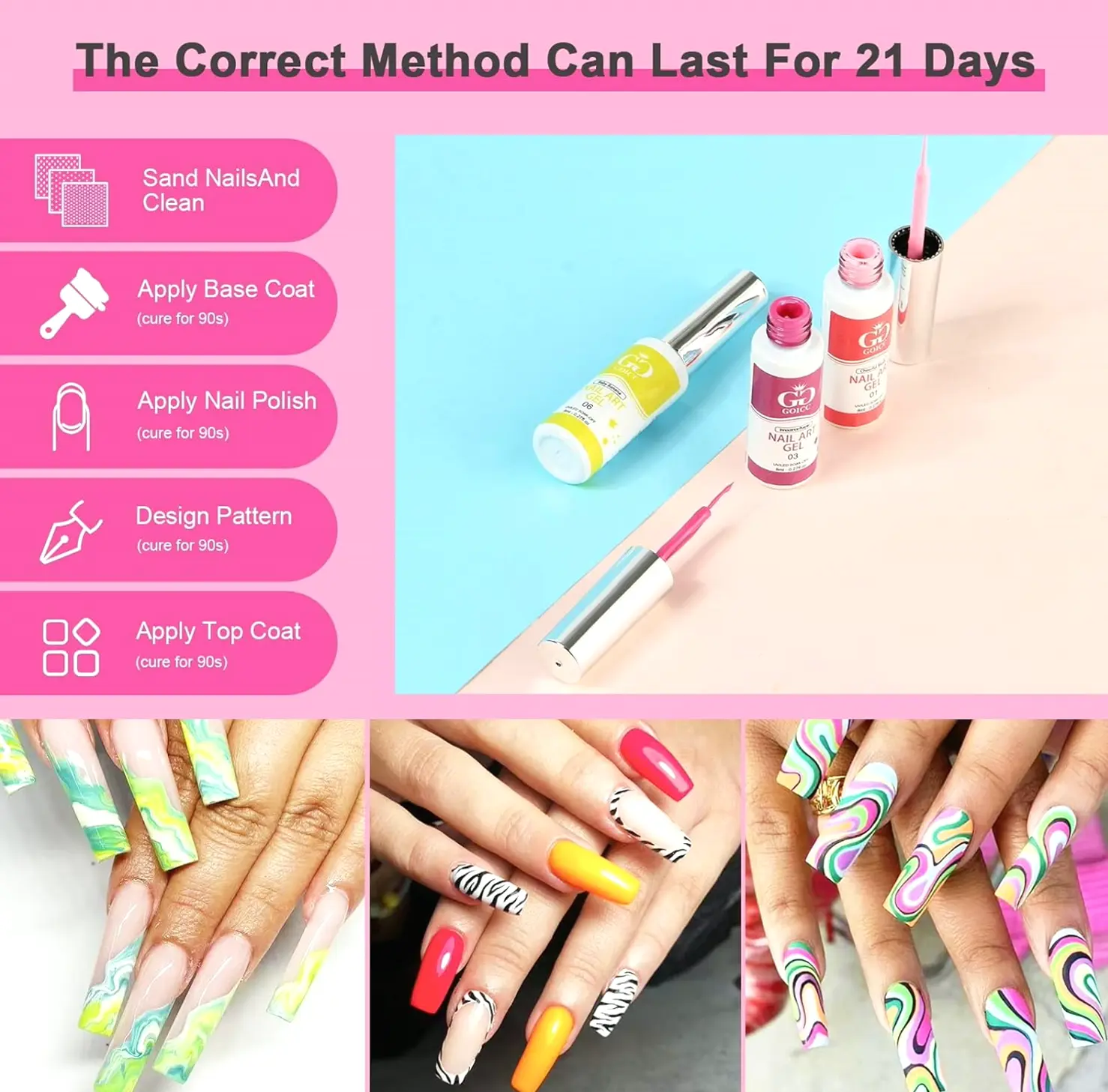 Nail Art Gel Paint Set