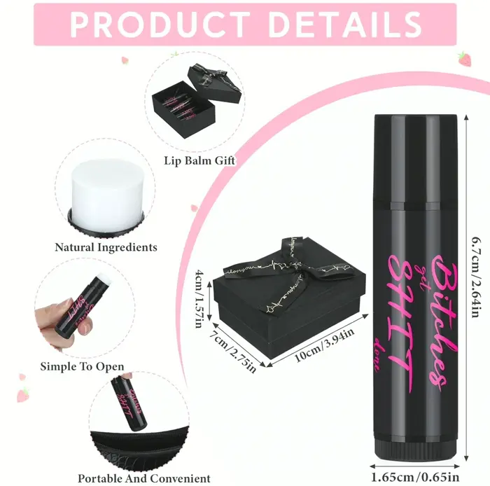 4 Pcs Funny Quirky Lip Balm Gifts