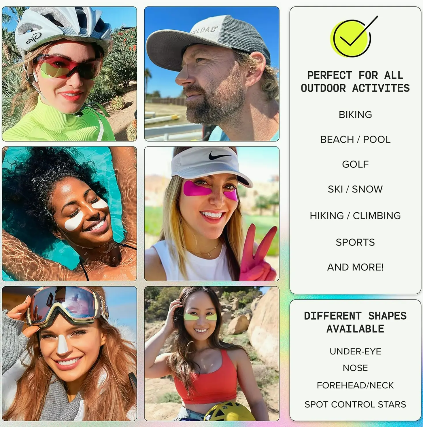 Reusable and Durable Silicone Sunblock Strips for Brow and Cervix