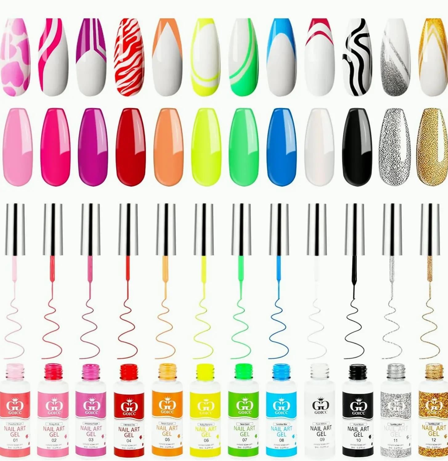 Nail Art Gel Paint Set