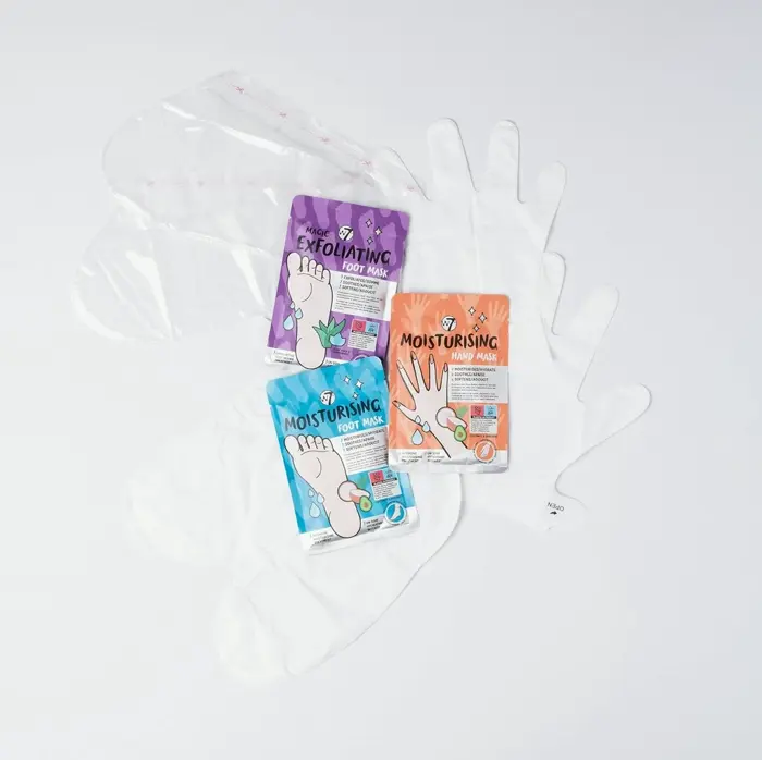 W7 Brand Foot & Hand Treatment Kit - Moisturize & Exfoliation Home Use