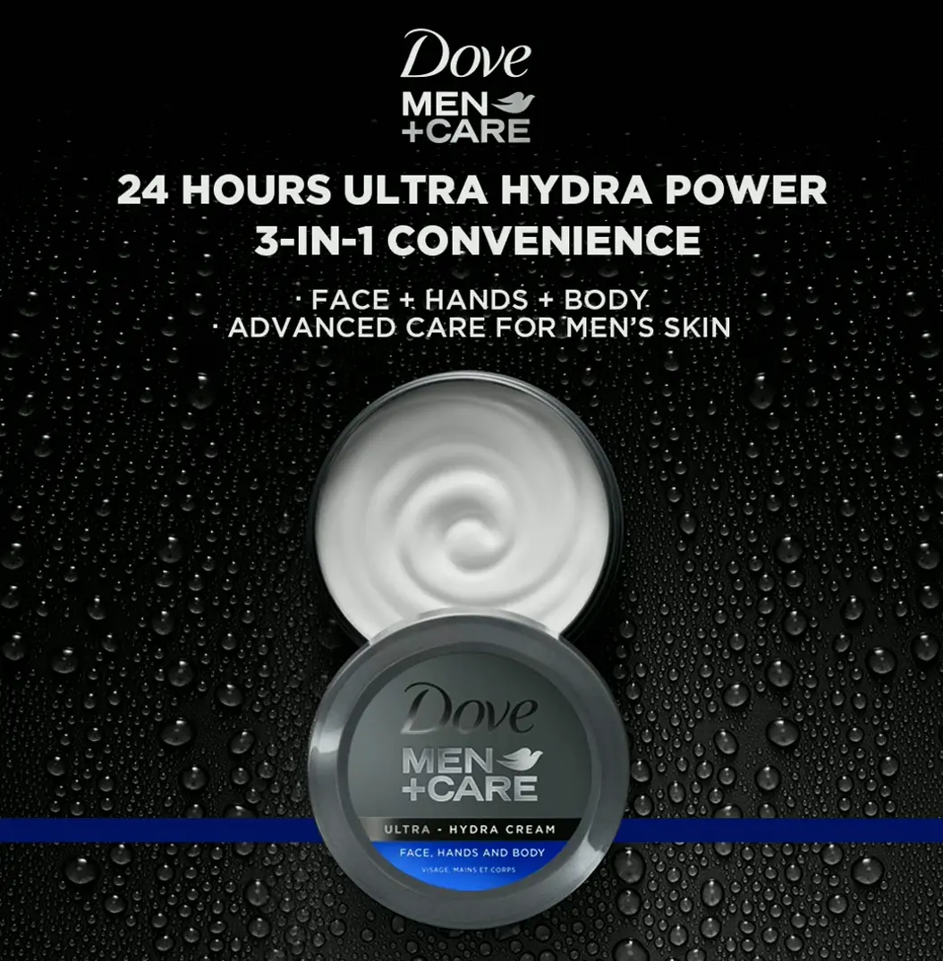 Dove Men+Care Ultra Cream for Him, All Skin Types, 5.07 Ounces