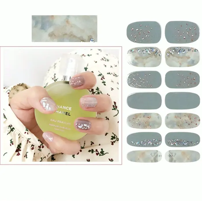 SIUSIO 112-Piece Nail Wraps Set Including Glass File