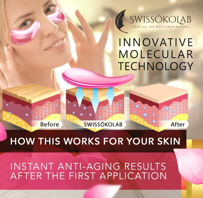 SwissOkoLab 24k Gold Under Eye Patches for Puffiness
