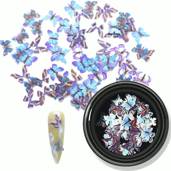 Butterfly 3D Manicure Stickers Set - 100 Pcs