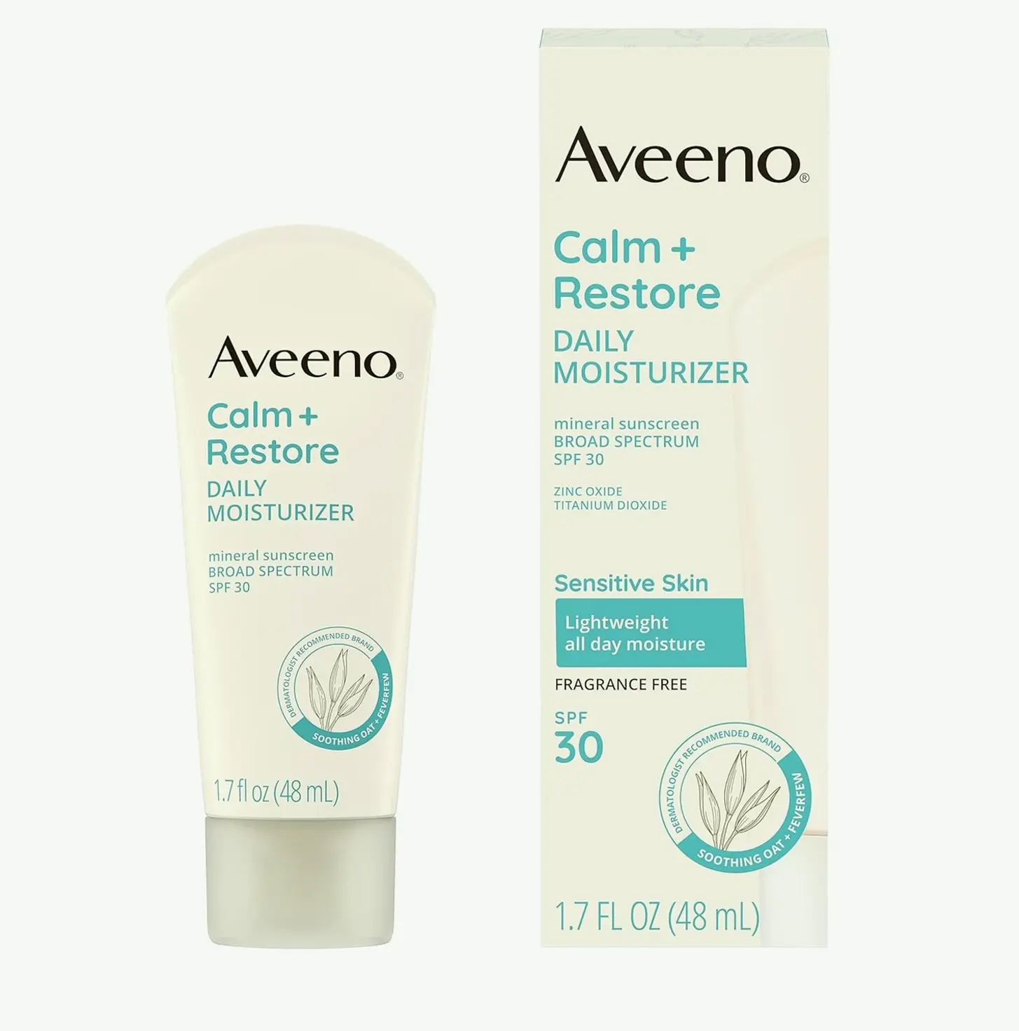 Aveno Daily Moisturizer Broad Spectrum SPF 30 Sunscreen for Delicate Skin  1.7 Fluid Oz