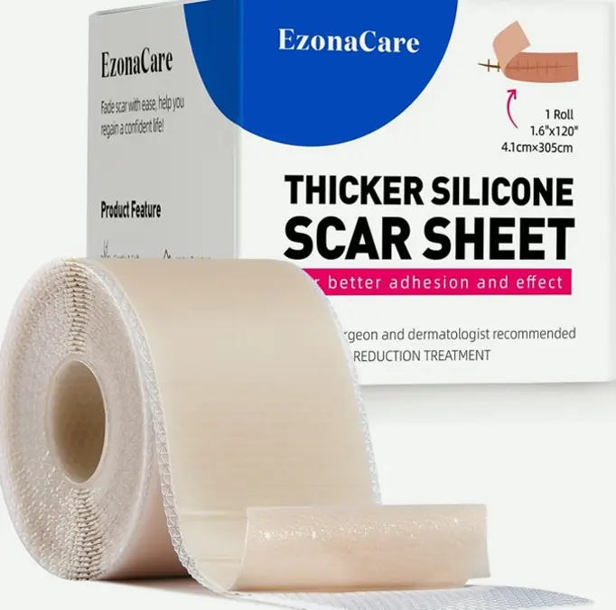 Enhanced Gel Scar Sheets, Medical Grade Scar Tape Roll