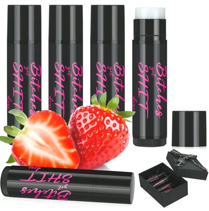 4 Pcs Funny Quirky Lip Balm Gifts