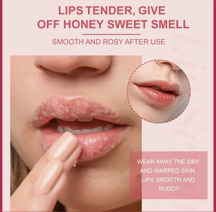 Lip Care Scrub, Natural Polish for Chapped Lips