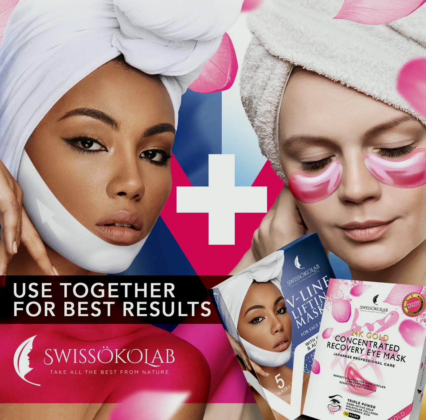 SwissOkoLab 24k Gold Under Eye Patches for Puffiness