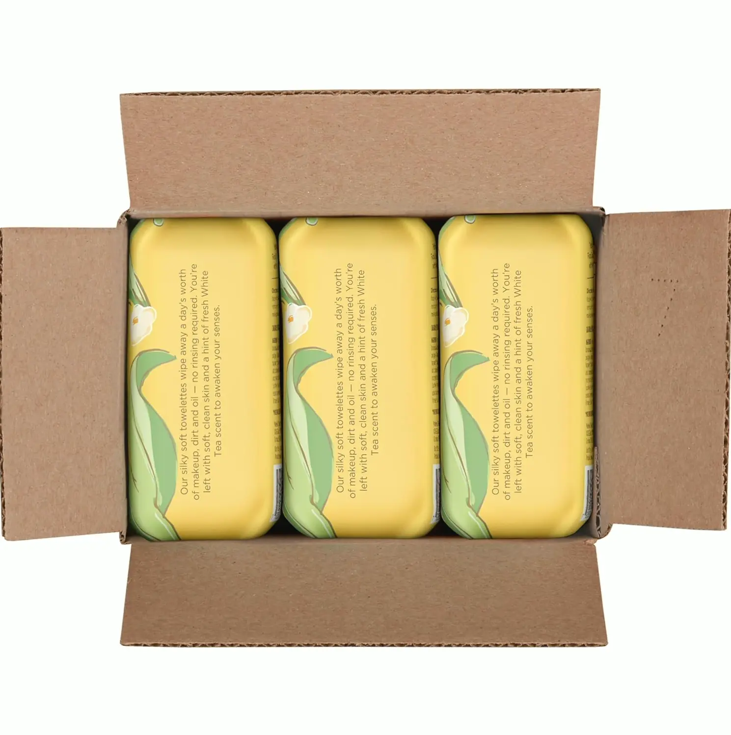 White Face Wipes for All Skin Types, Moisturizing Makeup Eliminator, Thirty Ct Triple Pack