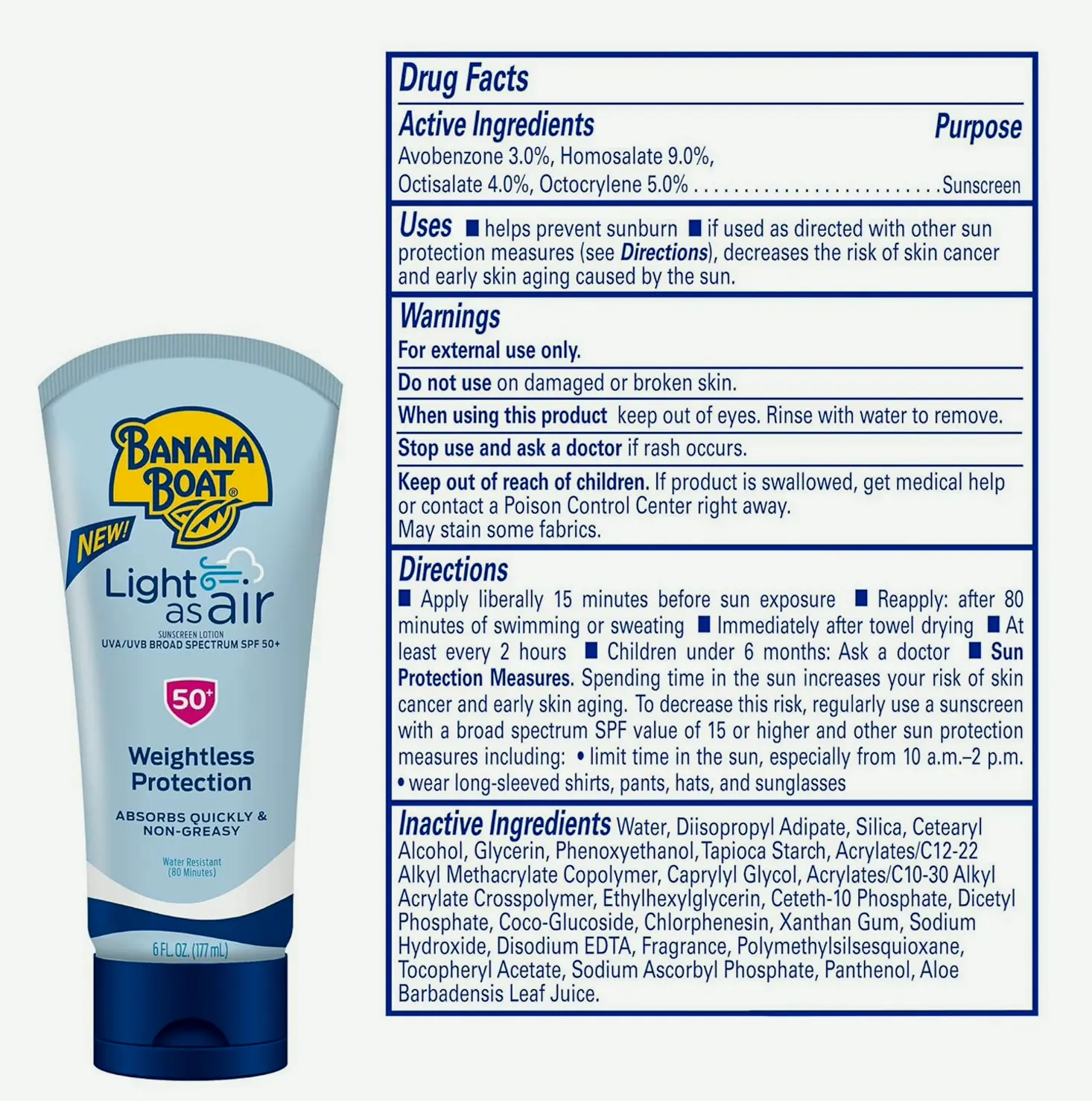 Banana Boat Sunscreen Cream SPF 50 Twin Pack