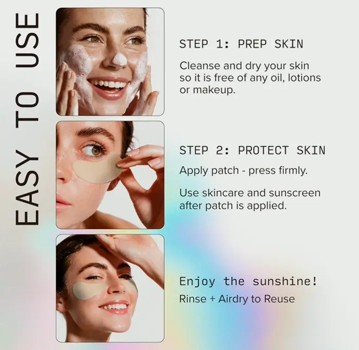 Reusable and Durable Silicone Sunblock Strips for Brow and Cervix
