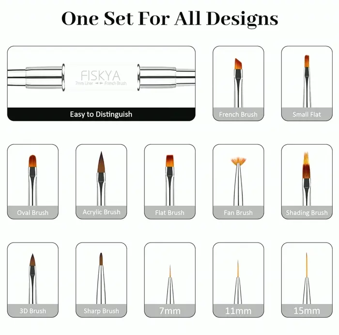 Art Brushes Set Dual-end Acrylic Brushes
