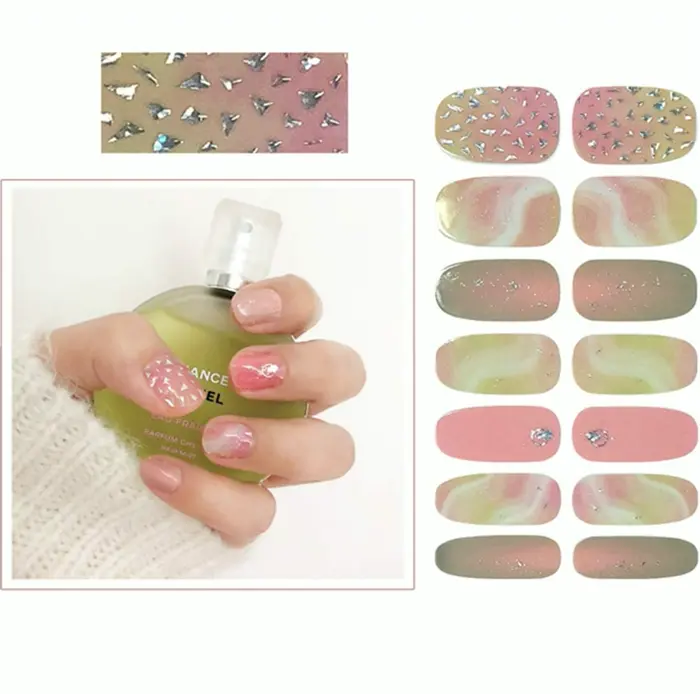 SIUSIO 112-Piece Nail Wraps Set Including Glass File