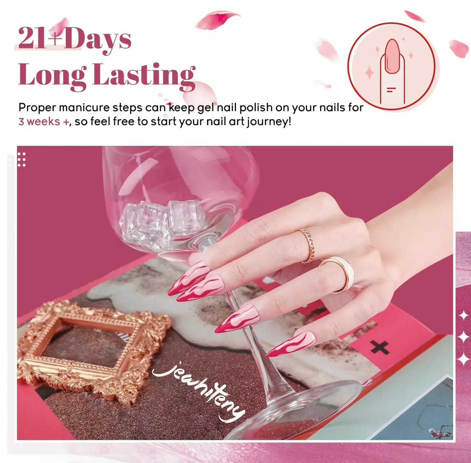 43PCS Gel Nail Kit with 120W UV LED Lamp
