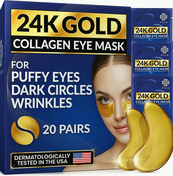 Stylia Under-Eye Patches for Puffy Eyes (20 Pairs)