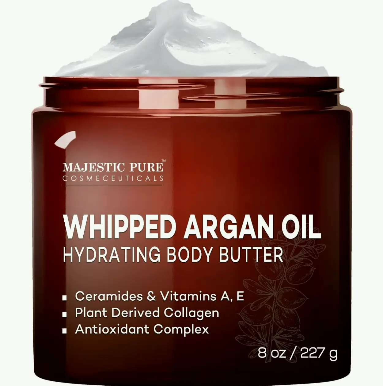 MAJESTIC PURE Whipped Organic Oil Body Butter 8 ounces